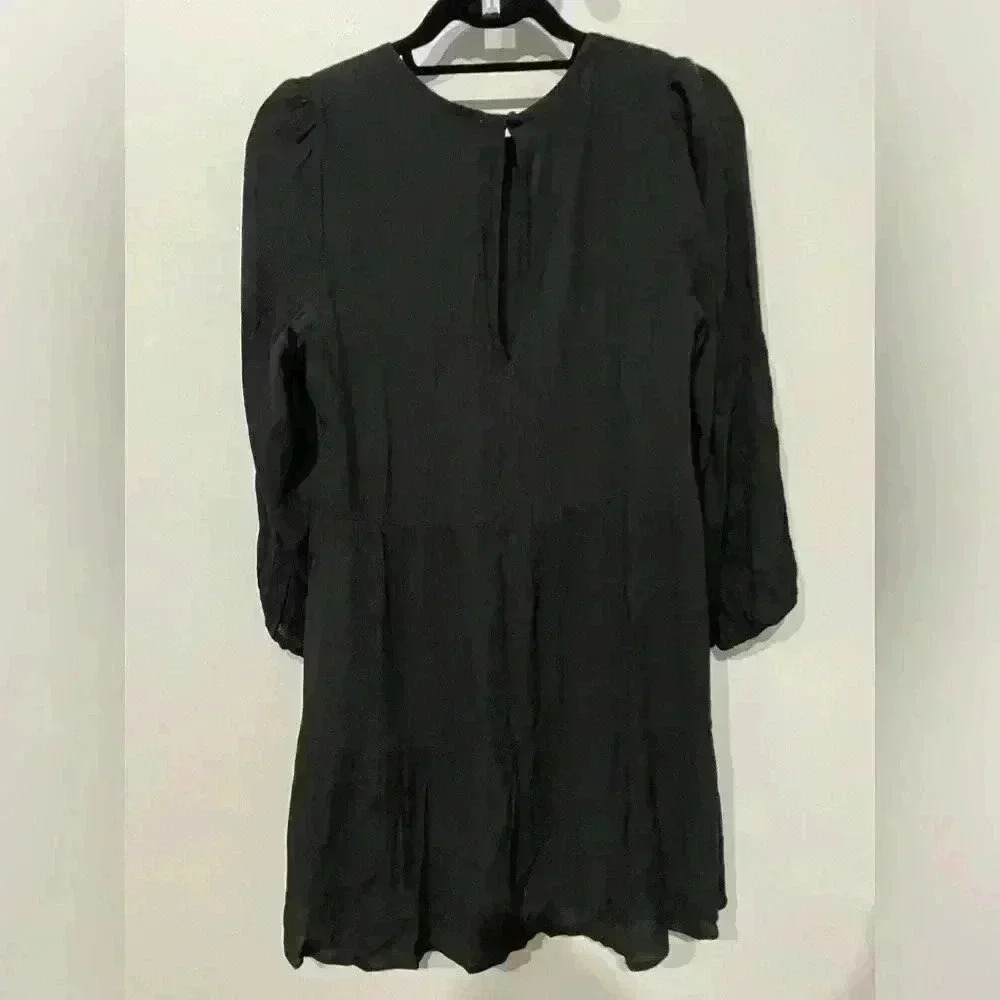 Abercrombie & Fitch sheath tiered dress with pockets Medium long sleeve - Picture 2 of 4